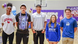 Five Chisholm Trail student athletes sign college letters of intent [upl. by Ahsap]