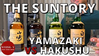 Whiskey Wanders Suntory Medley Yamazaki 18 Vs Hakushu 18 Vs Yamazaki 12 Vs Hakushu 12 Las Vegas [upl. by Eenattirb]