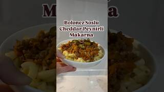 Bolonez sosluamp Cheddar peynirli amp jaleponlu makarna🍝 [upl. by Ameehsat]