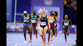 Hodgkinson in life changing moment with Olympic 800m Olympic title KeelyHodgkinson paris2024 [upl. by Neslund]