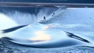 Spring bore tide along Turnagain Arm in Alaska [upl. by Refotsirk]