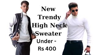 High Neck Sweater Men Review  High Neck 2024 flipkart  Gaya Wala Blogger [upl. by Gabey470]