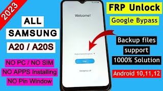 Samsung A20A20S FRP Bypass 2023  Google Account Unlock  Remove FRP Lock Without PC Android 11 [upl. by Aket]