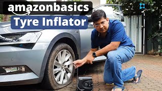 Amazon Basics Digital Tyre Inflator Unbox amp Review  Speed comparison with Michelin inflator  Best [upl. by Ahseuqram]