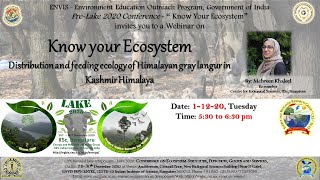 Distribution and feeding ecology of Himalayan gray langur in Kashmir HimalayaEWRGENVIS [upl. by Seavir]