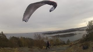 Paragliding at Odderøya Kristiansand South Norway [upl. by Mccallion]