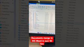 MS Word Doc Merge in 10 Sec 😱✅ shorts shortsvideo youtubeshorts computer msword tipsandtricks [upl. by Greggory]