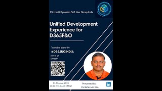 Session D365UGINDIA 41 quotUnified Developer ExperienceDev Configurationquot [upl. by Suzette]