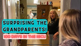 We surprised our parents with their first Grandbaby 100 Days in the NICU [upl. by Nodanrb]