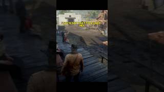 NPC REACTION WHEN ANTAGONIZE LADY NPS IN RDR2 shorts rdr2 [upl. by Yremrej]