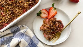 Strawberry Rhubarb Crisp Recipe [upl. by Perlis679]