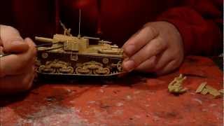 Tamiya Semovente M407518 in 135 scale building review Part I [upl. by Atlee]