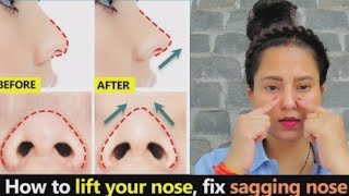 🐽how to get slimsmallshape nd sharp nose nose antiaging yoga📛try ityoga rupalrjfitnessbeauty [upl. by Cirde]