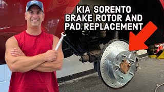 How To Replace Rear Brake Pads and Rotors 20072009 KIA Sorento [upl. by Naashar]