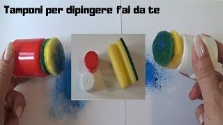 TAMPONI PER DIPINGERE fai da te  con tappi e spugna TUTORIAL [upl. by Levenson]