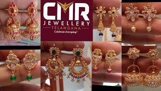 CMR gold earrings collection with pricelatest gold earrings designs 2022Earrings [upl. by Lough507]