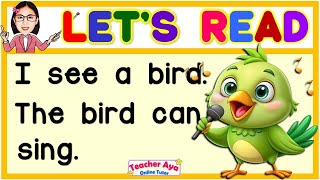 Reading Lesson for Kids  Kinder Grade1 Grade2  Practice reading English sentences  Learn to Read [upl. by Ttreve]