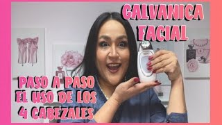 GALVÁNICA FACIALNUSKIN 💫 TUTORIAL CÓMO USAR CADA CABEZAL 😱😱😱😱😱😱👌🇨🇦 [upl. by Assital]