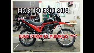 BROS 160 ESDD VERMELHA 2018 O QUE MUDOU  DETALHES [upl. by Atinas897]