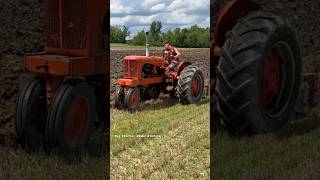 ALLISCHALMERS WD Tractor Plowing bigtractorpower allischalmers tractor agco [upl. by Yanahc723]