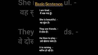 Basic Sentence For English Students english spokenenglish shorts [upl. by Yeniar653]