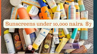 Affordable sunscreens under 10000naira 7 Cheapest sunscreens to buy in Nigeria affordable SPF [upl. by Mumford]