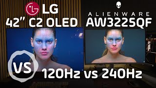 Alienware AW3225QF vs LG C2 42quot OLED [upl. by Nhguaved]