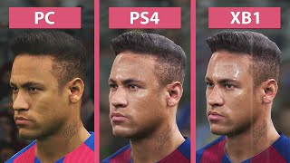 PES 2017  Pro Evolution Soccer 2017 – PC vs PS4 vs Xbox One Graphics Comparison [upl. by Bicknell]