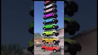 Mixed Colors Bus Fall® Accident Boy Speed Bump Car Accident Simulator bus shortsvideo [upl. by Marcelle520]