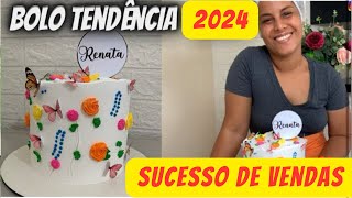 BOLO TENDÊNCIA 2024 PARA VOCÊ ARRAZAR  😍 BOLO DE CHANTININHO [upl. by Eellehs]