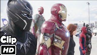 Team iron Man VS Team Cap in Hindi Airport Battle Scene HindiCaptain America Civil War Movie Clip HD [upl. by Gertruda190]