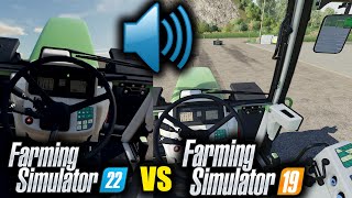 SOUND COMPARISON Farming Simulator 19 VS Farming Simulator 22 English Subtitles [upl. by Gasper]