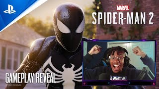 MARVELS SPIDERMAN 2 GAMEPLAY TRAILER REACTION [upl. by Eednarb]