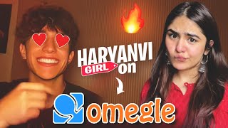 Haryanvi Girl on Omegle 😍😶  Indian Girl on Omegle ❤️ [upl. by Nuahsyt]