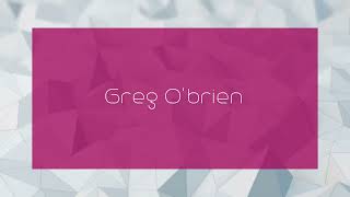 Greg Obrien  appearance [upl. by Janessa]