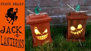 Fence Board JackOLanterns  Scroll Saw Project [upl. by Yeltrab612]