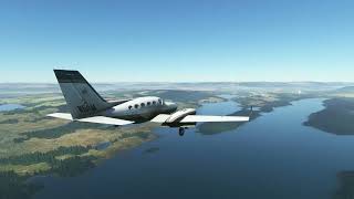 MSFS414 Chancellor Landing at WabushLabrador Airport CYWK [upl. by Browne]