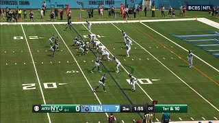 Braelon the bowling ball Jets rookie RB Allen treats Titans like pins on TD [upl. by Yrallam]