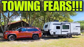 FIRST TIME RV TOWING Jitters THEY ARE REAL [upl. by Drofwarc773]