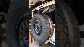 Overland Kitted maxtrax accessories tire mount [upl. by Nymsaj]