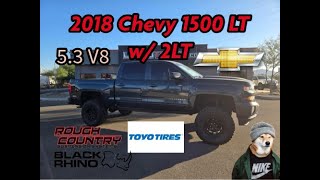 2018 CHEVROLET SILVERADO LT w 2LT ROUGH COUNTRY BLACK RHINO TOYO TIRES STOCK T28031 [upl. by Shing]