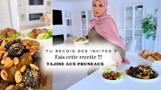 IDÉE REPAS INVITÉS  Tajine aux pruneaux et pommes de terre Grenaillle [upl. by Ardnuhsal]