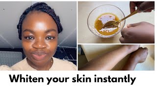 How to lighten your skin with 2 INGREDIENTS NATURALLY FOR A SILKY SKIN [upl. by Nniuq]