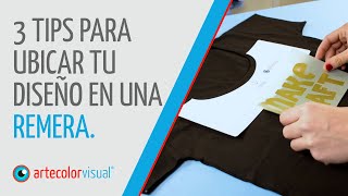 3 tips para ubicar tu diseño en una remera 🔥👕 [upl. by Lehcar]