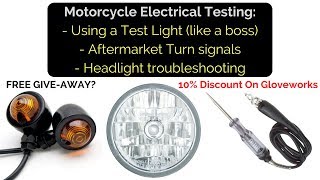 Motorcycle Electrical Test Lights Turn Signals and Electrical Issues [upl. by Ijic]