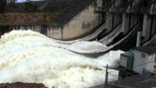 Wivenhoe Dam Flood Release Brisbane River Australia [upl. by Kiel]