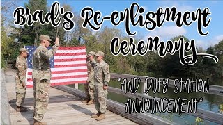 BRADS REENLISTMENT CEREMONY 2019  duty station announcement [upl. by Tressa734]