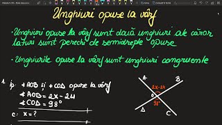 Unghiuri opuse la varf Clasa a 6 a Probleme Invata Matematica UsorMeditatii OnlineScoala Online [upl. by Ekoorb962]