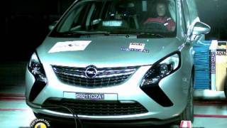 All new Opel Zafira 2012 Euro NCAP Crash Test [upl. by Sirapal]