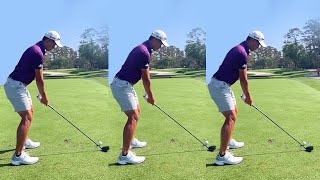 Collin Morikawa Slow Motion Golf Swing DTL [upl. by Anilehs]